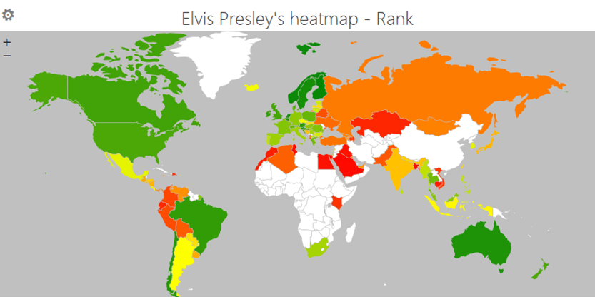 Elvis Presley’s global heatmap