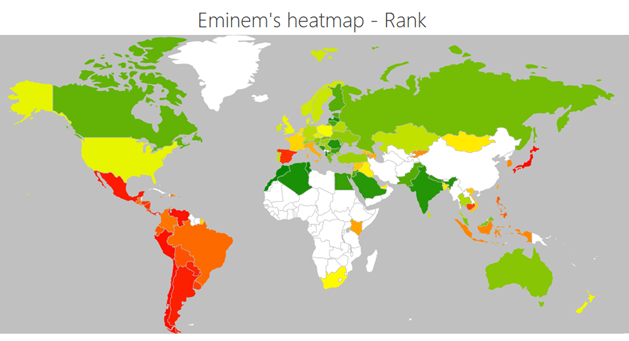 Eminem Heatmap Rank