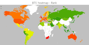 BTS global heatmap rank