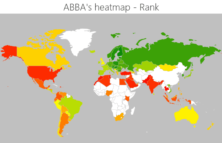 ABBA global heatmap rank