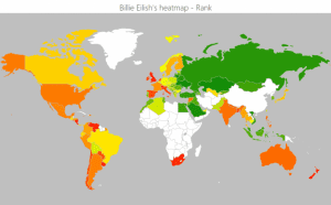 Global Heatmap Billie Eilish Rank