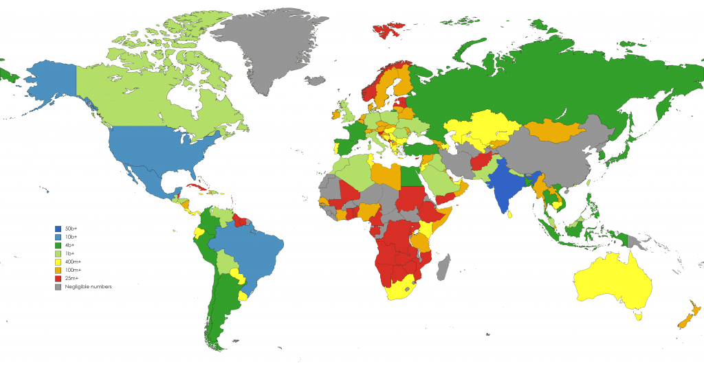 Top YT markets map